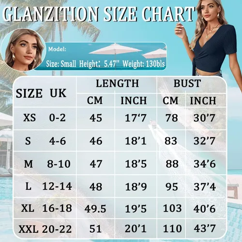 Vista 6 de Camisetas cortas para mujer lindas camisetas de verano con cuello en V profundo camisetas sexis y únicas cruzadas ajustadas con lazo frontal manga