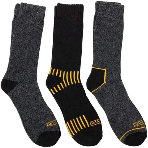 Vista 4 de DeWALT Calcetín de trabajo de mezcla de algodón para hombre 3 pares