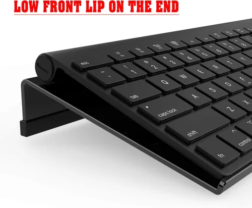 Vista 4 de KOTEMON Soporte para teclado pequeño de computadora, 11.8 x 5.1 pulgadas, bandeja para teclado de computadora pequeña, soporte acrílico para teclado