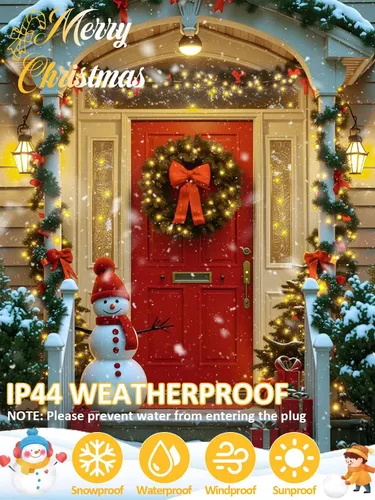 Vista 7 de 2025 Nuevas Luces de Navidad Conectables con Control de Voz para Interiores/Exteriores, 200 LED 23.1 mt Extensibles, Cadena de Luces de Navidad