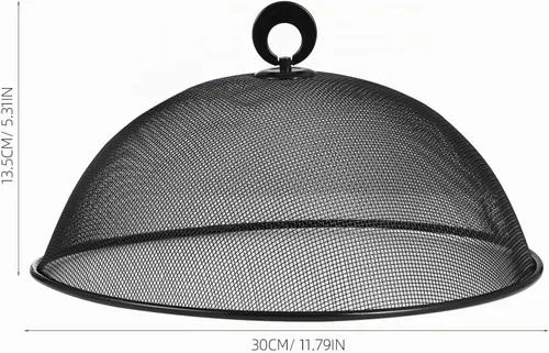 Vista 2 de Cubierta de malla para alimentos, de acero inoxidable, para mesa de comedor, tapa de alimentos, cubierta de platos, fundas reutilizables de malla