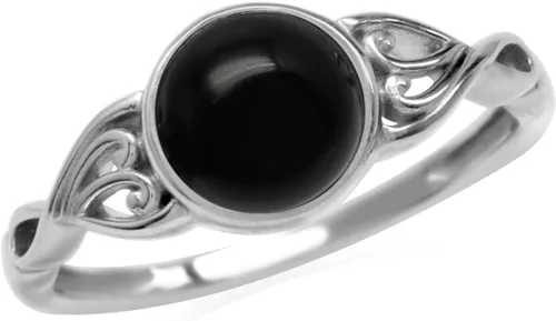 Vista 11 de Silvershake Anillo solitario de plata de ley 925 chapada en oro blanco o amarillo de 0.276 in con forma redonda genuina para mujer Turquesa