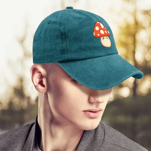Vista 4 de Baseball Caps Smiling Mushroom Baseball Caps for Women Vintage Hats Adjustable