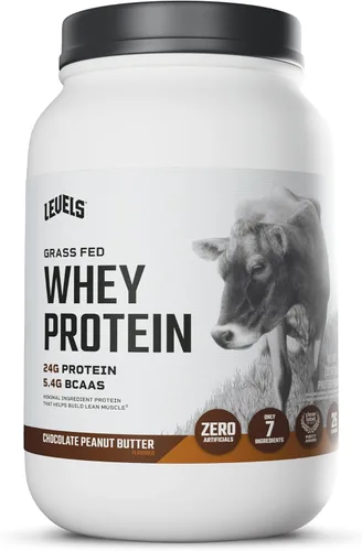 Vista 15 de Levels Proteína de Suero Alimentada con Pasto en Polvo, Sin Artificiales, 24G de Proteína, Cappuccino, 2LB