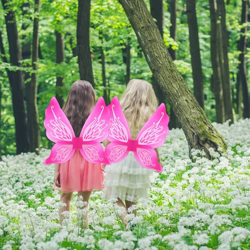 Vista 6 de Fishdown Butterfly Fairy Wings for Girls Dress Up Wings for Party Halloween Costume Birthday Cosplay Big Wings
