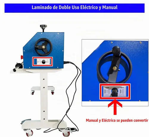 Vista 5 de INTBUYING Laminador frío de 51 pulgadas, Máquina automática de laminación en frío de doble uso eléctrico/manual, Rodillo de goma suave, Interruptor