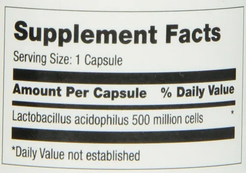 Vista 4 de Optimum Acidophilus Lactobacilli Capsules, 100