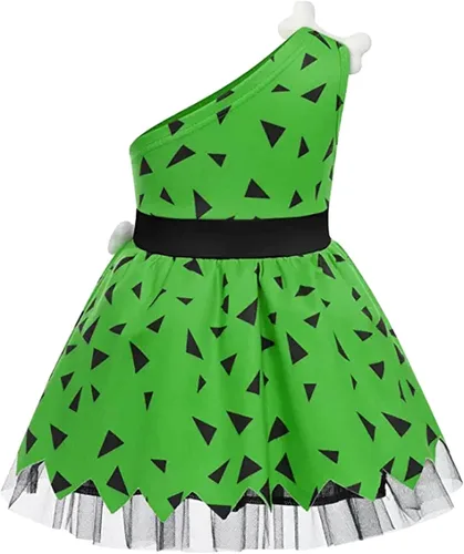 Vista 5 de Disfraz de guijarros de Halloween para niñas pequeñas, vestido de tul de malla para niñas, niños, fiesta de disfraces, fotos y familia
