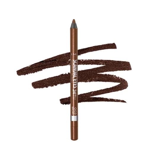 Vista 11 de Rimmel London Scandaleyes Delineador de Ojos en Lápiz de Gel Impermeable, de Larga Duración, Ultra Suave, a Prueba de Manchas, 001, Negro, 0.04 oz
