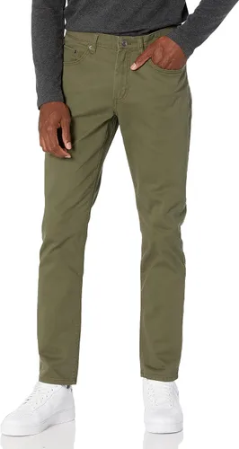 Vista 26 de Amazon Essentials - Pantalones ajustados para hombre, diseño de sarga elástica con 5 bolsillos