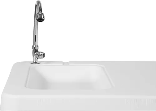 Vista 10 de Flash Furniture Wesley Mesa portátil de limpieza de peces de 4 pies con fregadero, mesa plegable portátil para acampar al aire libre con grifo