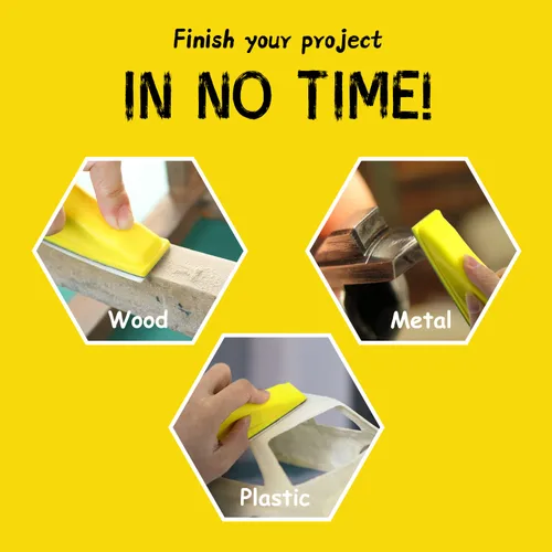 Vista 4 de POLIWELL Kit de micro lijadora de 3.5 x 1 pulgada para proyectos pequeños, herramientas de lijado con mango de detalle + papel de lija de grano 80