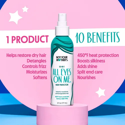 Vista 9 de Not Your Mother's All Eyes On Me - Perfeccionador para el cabello 10 en 1, añade brillo, paquete de 3 6 fl oz Each - Heat Protectant for Hair