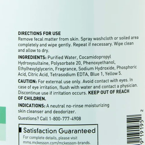 Vista 9 de McKesson Limpiador para Piel Perineal, 1 Galón [Paquete de 1] Jabón Corporal Sin Enjuague para Cuidado de Incontinencia u Ostomias, Aroma Herbal