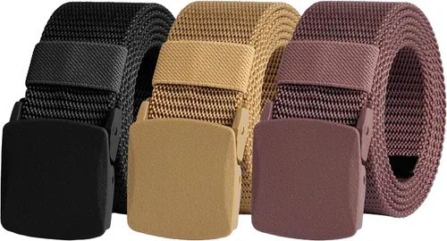 Vista 54 de UNGGJKB Men's Tactical Belt, Nylon Casual Elastic Belt, Work Belt That Can Be Cut And Adjusted
