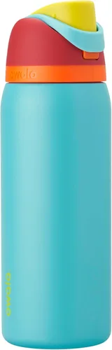 Vista 67 de Owala FreeSip - Acero inoxidable - 32 oz - Morado/Azul (pistas de esquí de los años 80)