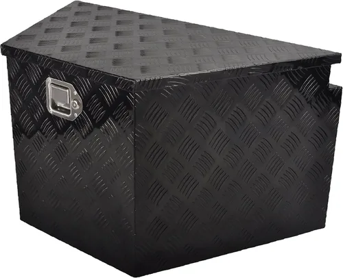 Vista 11 de Caja de herramientas de aluminio de 29 pulgadas para remolque de utilidad, caja de herramientas con lengüeta ancha para remolque de utilidad