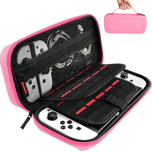 Vista 83 de daydayup Switch Carrying Case Compatible with Nintendo Switch 2, with 24 Games Cartridges Protective Hard Shell Travel Carrying Case Pouch for