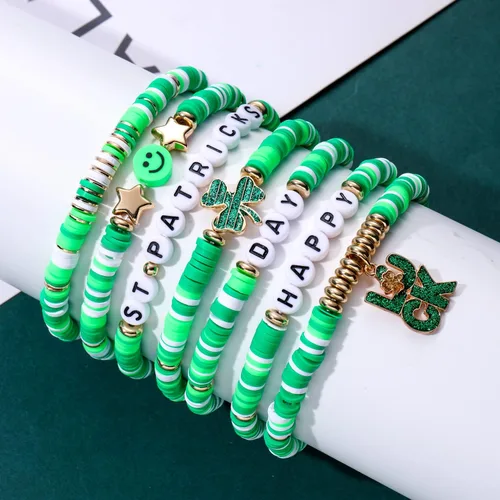 Vista 197 de Surfer Heishi - Pulseras apilables para mujer, apilables, de vinilo arcoíris, disco de arcilla, pulseras elásticas para la amistad, joyería bohemia
