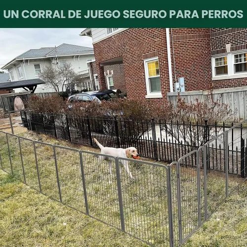 Vista 3 de FXW Aster - Corralito para perros diseñado para patio, 40 pulgadas, 16 paneles