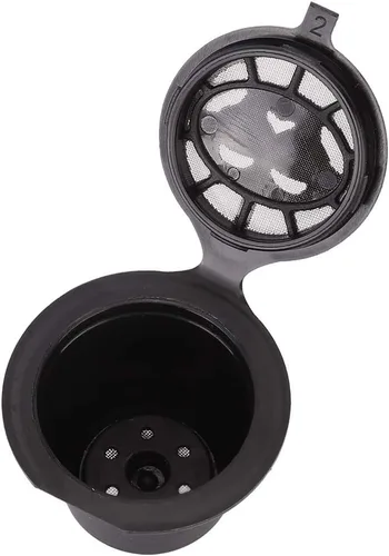 Vista 7 de 3 cápsulas reutilizables para el hogar, cápsulas de café para el hogar, cápsulas recargables aptas para Nespresso (negro)