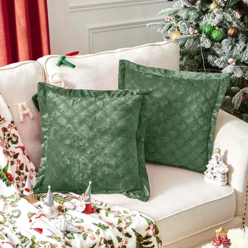 Vista 22 de Funda de Almohada Decorativa 18x18 1 Pieza Funda de Almohada Cuadrada de Terciopelo Suave Amigable con la Piel Proceso Cruzado Fundas de Cojín