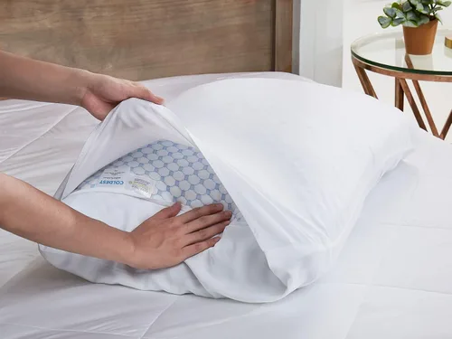 Vista 7 de Juego de 2 fundas de almohada Coldest Pillow Cases – Paquete de 2 fundas de almohada con cierre de sobre, funda de almohada transpirable – 100%