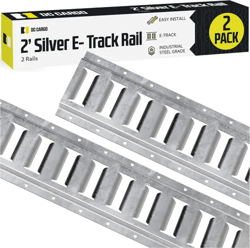 Vista 14 de DC Cargo - Kit de rieles de amarre E Track de 2' (paquete de 10) para garajes, furgonetas, remolques, amarres de motocicleta, montajes de ATV