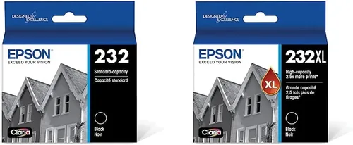 Vista 8 de Epson Cartucho de tinta negra T232, alta capacidad y cartuchos de tinta combinados negros y colores T232, capacidad estándar