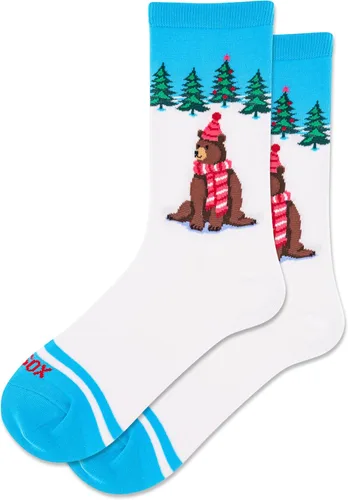 Vista 11 de Hot Sox Calcetines de invierno para mujer, diseño de animales, paquete de 1 par, regalos lindos y divertidos, Navidad y más Christmas Cats (Black)