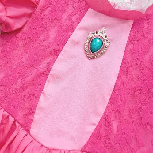 Vista 6 de Rxiduoy Vestido de fiesta de Halloween para mujer, disfraz de princesa melocotón de Super Brothers