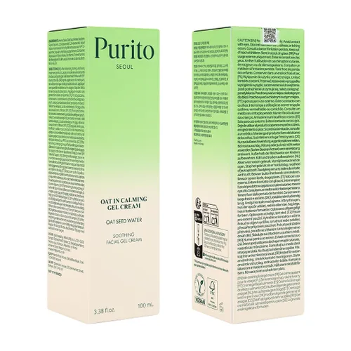 Vista 8 de PURITO Gel Crema en Calmante de Avena Solución calmante para piel sensible Ligera, no comedogénica, sin fragancia, vegana y libre de crueldad