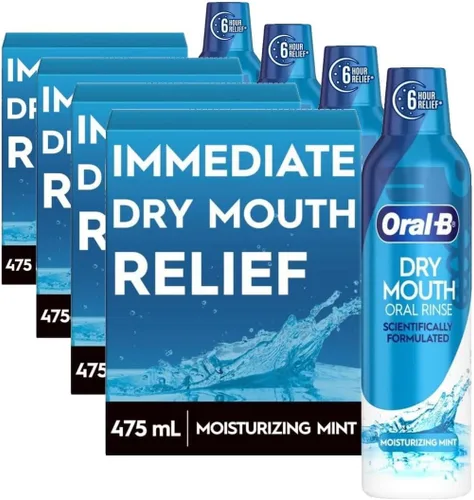 Vista 11 de Oral-B Enjuague bucal con enjuague bucal Dry Mouth Hydrizing Mint, 16 Fl Oz