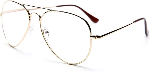 Vista 4 de Paquete de 2 lentes de lectura con bloqueo de luz azul, estilo aviador, anti rayos azules y UV, para hombres y mujeres