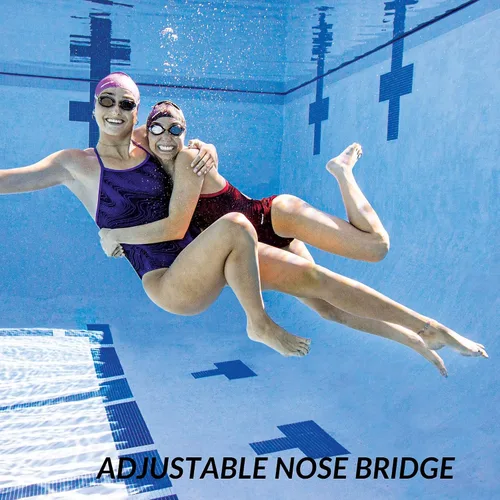 Vista 7 de Sporti Gafas de natación unisex para adultos con óptica positiva, gafas antivaho para hombres y mujeres, resistentes a las roturas, con dobles