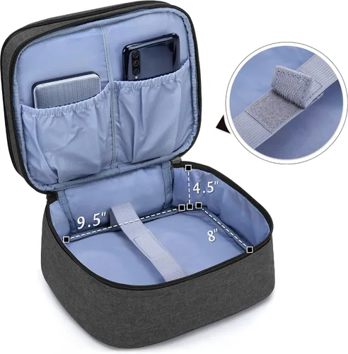 Vista 4 de LUXJA - Bolsa de transporte compatible con mini proyector DR.J, color negro Funda portátil para la mayoría de mini proyectores y accesorios