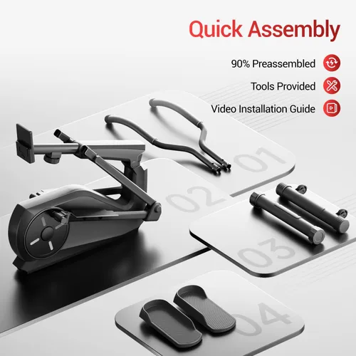 Vista 12 de CURSOR Elliptical Exercise Machine, Elliptical Machine for Home with Hyper-Quiet Magnetic Driving System,8&16 Levels Resistance,Compact Elliptical