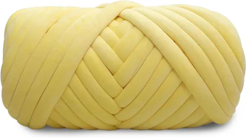 Vista 12 de Hilo de terciopelo grueso y voluminoso para tejer con brazo gigante, peso de tubo súper suave, esponjoso, para hacer a mano, hilo lavable