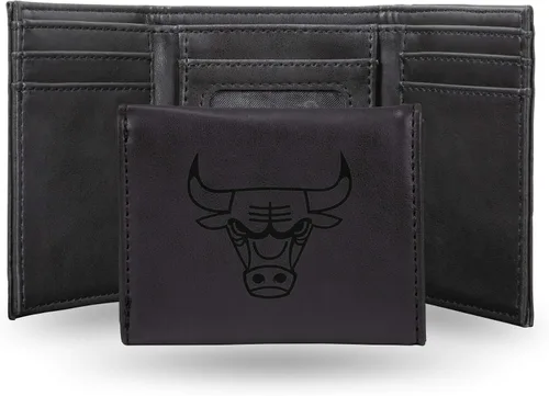 Vista 21 de NBA Rico Industries - Billetera triple grabada con láser y tres pliegues, accesorio para hombre