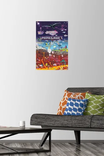 Vista 2 de Minecraft - Póster de World Beyond Wall con alfileres