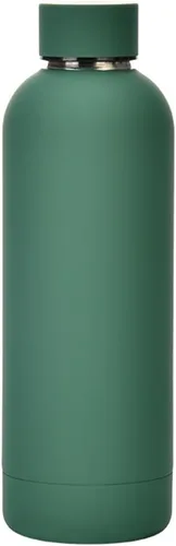 Vista 16 de Botella de agua deportiva de boca estrecha aislada de acero inoxidable de 17 onzas, frasco de vacío con forma de cola de doble pared