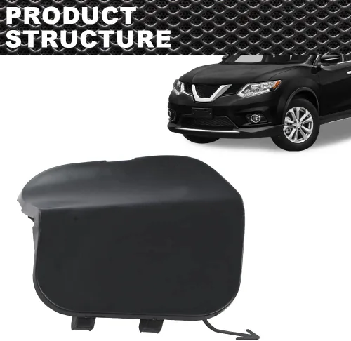 Vista 8 de CNNELL Cubierta de gancho de remolque para parachoques delantero compatible con Nissan Rogue 2014 2015 2016