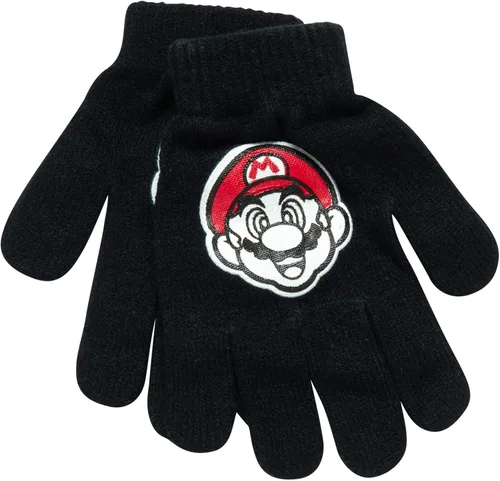 Vista 5 de Nintendo Super Mario Bros Sombrero de invierno de 2 pares de guantes niñosniños pequeños