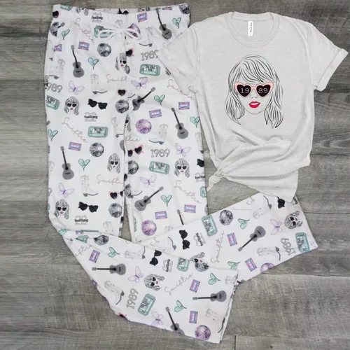 Vista 2 de The Paisley Box Taylor - Pijama para mujer - Eras PJ Pants Set de pijama