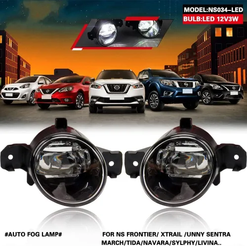 Vista 2 de Auto-Tech - 1 par de luces antiniebla LED para parachoques delantero, repuesto para Nissan