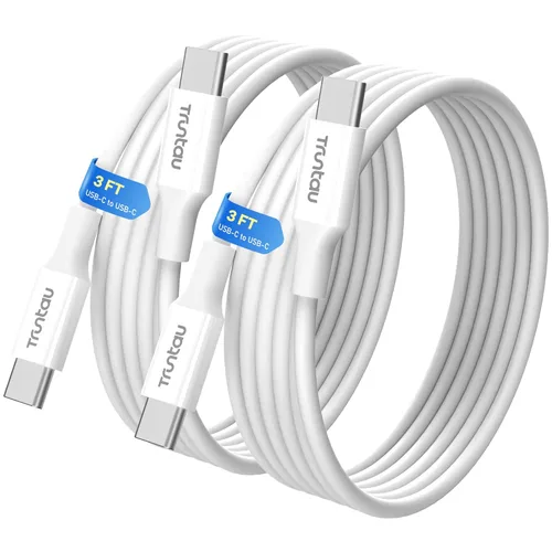Vista 27 de Cable de carga rápida de nailon trenzado USB A a USB C de 3 pies, compatible con iPhone 17/17 Pro/16e/16 Plus/15 Pro/15, Samsung Galaxy