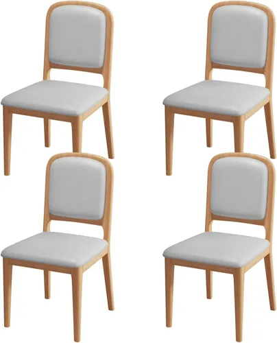 Vista 30 de Solid Wood Dining Room Chairs Minimalist,Kitchen Chairs with Soft Padded Back,Living Room Chair for Office Reading,Wood Frame,Armless Vanity