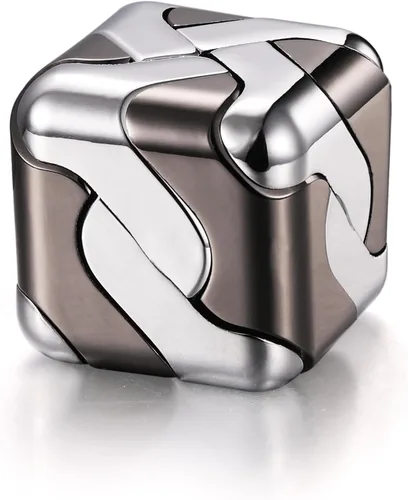 Vista 4 de Rompecabezas de metal 3D Cube Brain Teaser