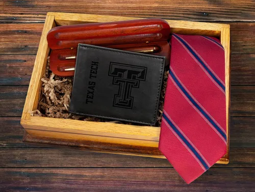 Vista 4 de Rico Industries NCAA Texas Tech Red Raiders - Carteras grabadas con láser, Negro -, Classic