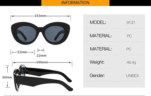 Vista 4 de GAOXIN Lentes de sol de moda con montura grande para hombres y mujeres para vacaciones al aire libre (color F, tamaño mediano)